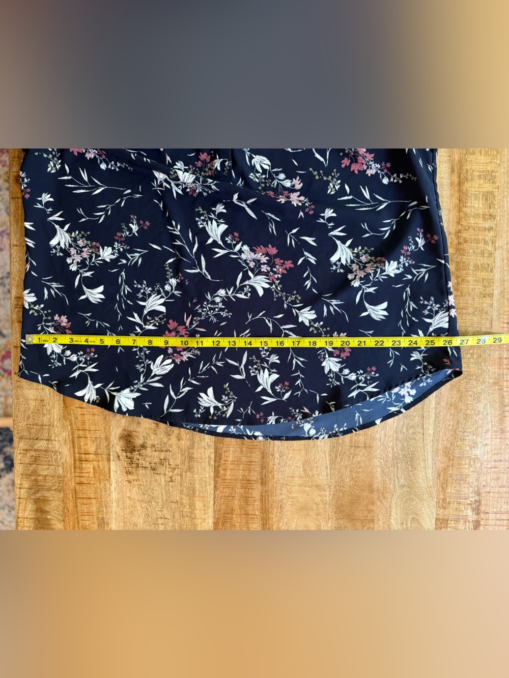 Hilary Radley Navy Floral Long Sleeve Blouse Top Size XXL Plus Size Career Casua - Picture 9 of 10